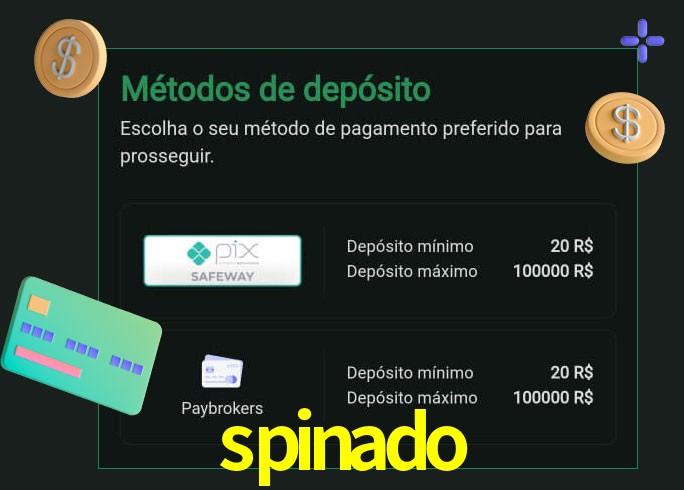 O cassino spinado oferece uma grande variedade de métodos de pagamento